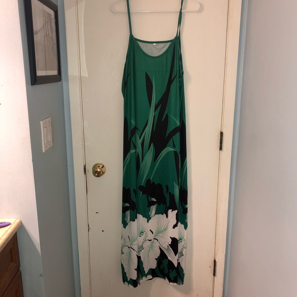 Fashion Women's Deep V Neck Maxi Dress